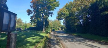 The church lane in the summer