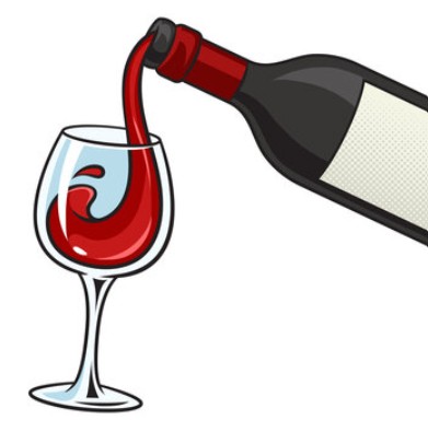 wine glass and bottle Pouring a glass of red wine